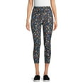 thumbnail image 1 of Time and Tru Women's High Rise Knit Capri Leggings, 1 of 5