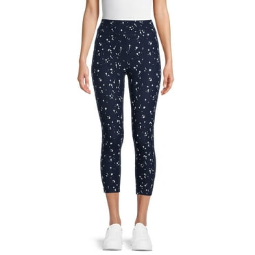 Time and Tru Women's High Rise Knit Capri Leggings