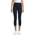 thumbnail image 1 of Time and Tru Women's High Rise Knit Capri Leggings, 1 of 5