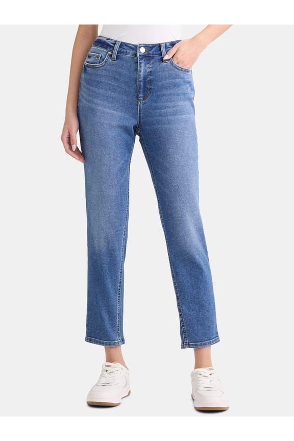 Women's High Rise Mom Jeans, 27" Inseam, Sizes 0-22