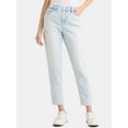 thumbnail image 1 of Time and Tru Women's High Rise Mom Jeans, 27" Inseam, Sizes 0-22, 1 of 5