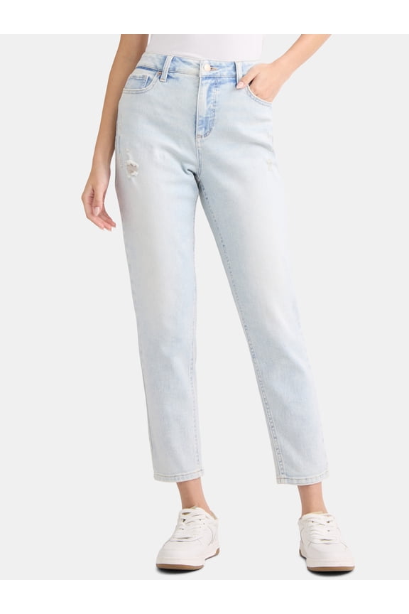 Women's High Rise Mom Jeans, 27" Inseam, Sizes 0-22