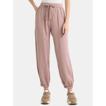 Time and Tru Women's High Rise Parachute Jogger, 28" Inseam, Sizes XS-XXXL