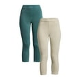 Time and Tru Women's High Rise Pull On Capri Jeggings, 23" Inseam, 2