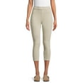 Time and Tru Women's High Rise Pull On Capri Jeggings, 23" Inseam