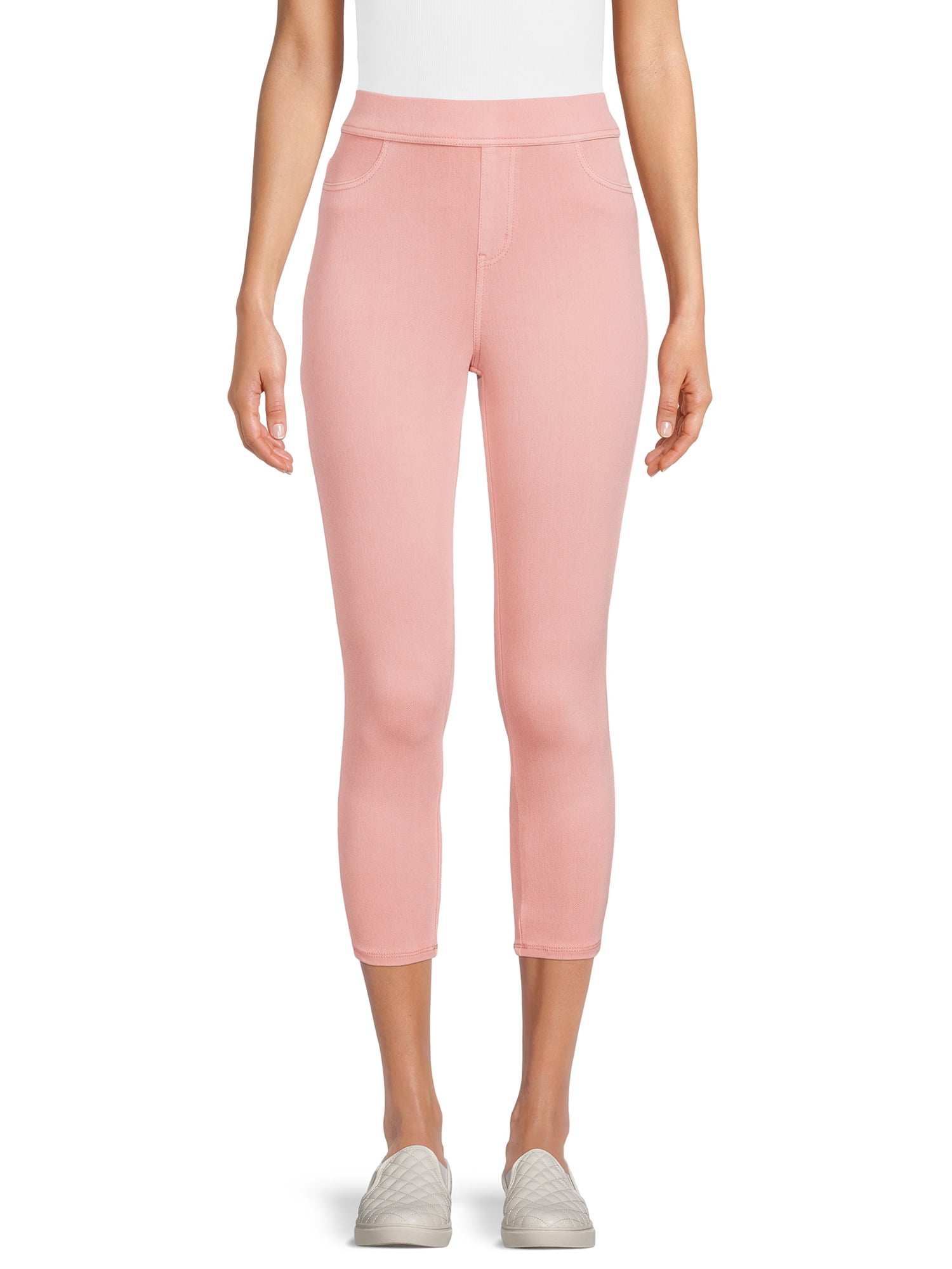 Time and Tru Women's High Rise Pull On Capri Jeggings, 23" Inseam