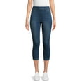 Time and Tru Women's High Rise Pull On Capri Jeggings, 23" Inseam