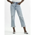 thumbnail image 1 of Time and Tru Women's and Women’s Plus High Rise Relaxed Boyfriend Jeans, Sizes 0-28W, 1 of 5