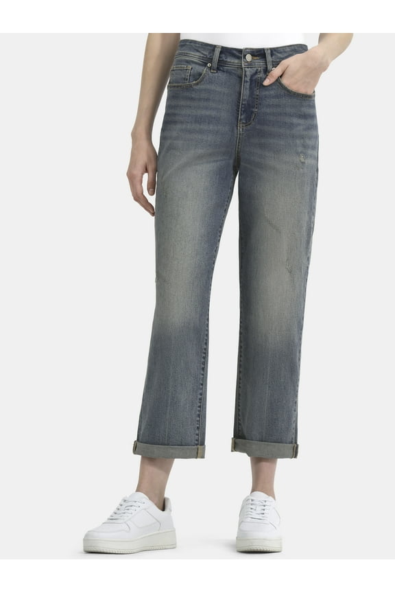 Women's High Rise Relaxed Boyfriend Jeans, Sizes 0-20