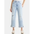 thumbnail image 1 of Time and Tru Women's High Rise Relaxed Boyfriend Jeans, 26" Inseam, Sizes 0-22, 1 of 5