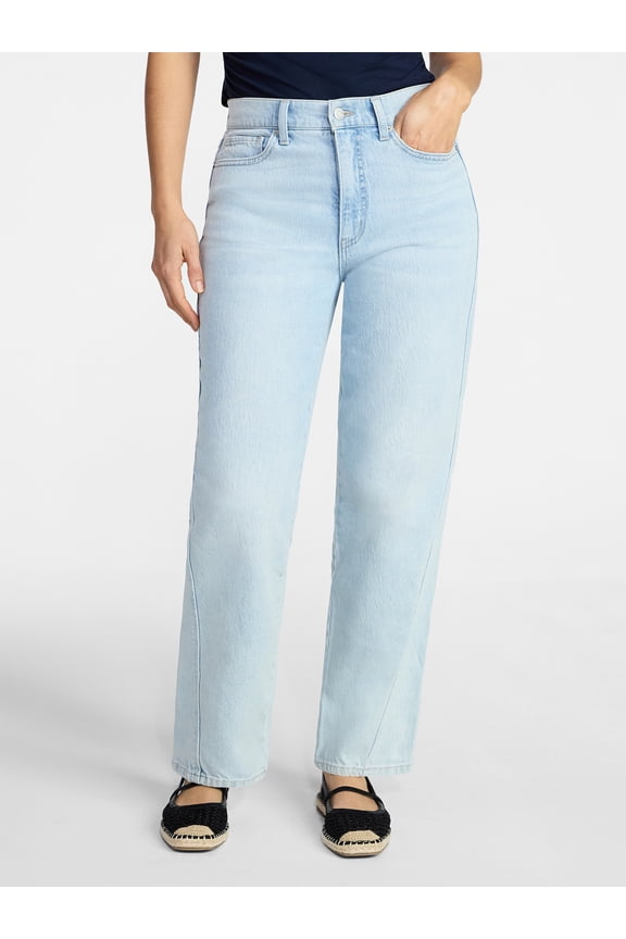 Women's High Rise Relaxed Straight Leg Jeans, 30" Inseam, Sizes 0-22