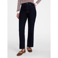 thumbnail image 1 of Time and Tru Women's High Rise Relaxed Straight Leg Jeans, 30" Inseam, Sizes 0-22, 1 of 6