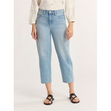 Time And Tru Women's Mid-Rise Straight Leg Jeans – Medium Wash, 29 Inch Inseam