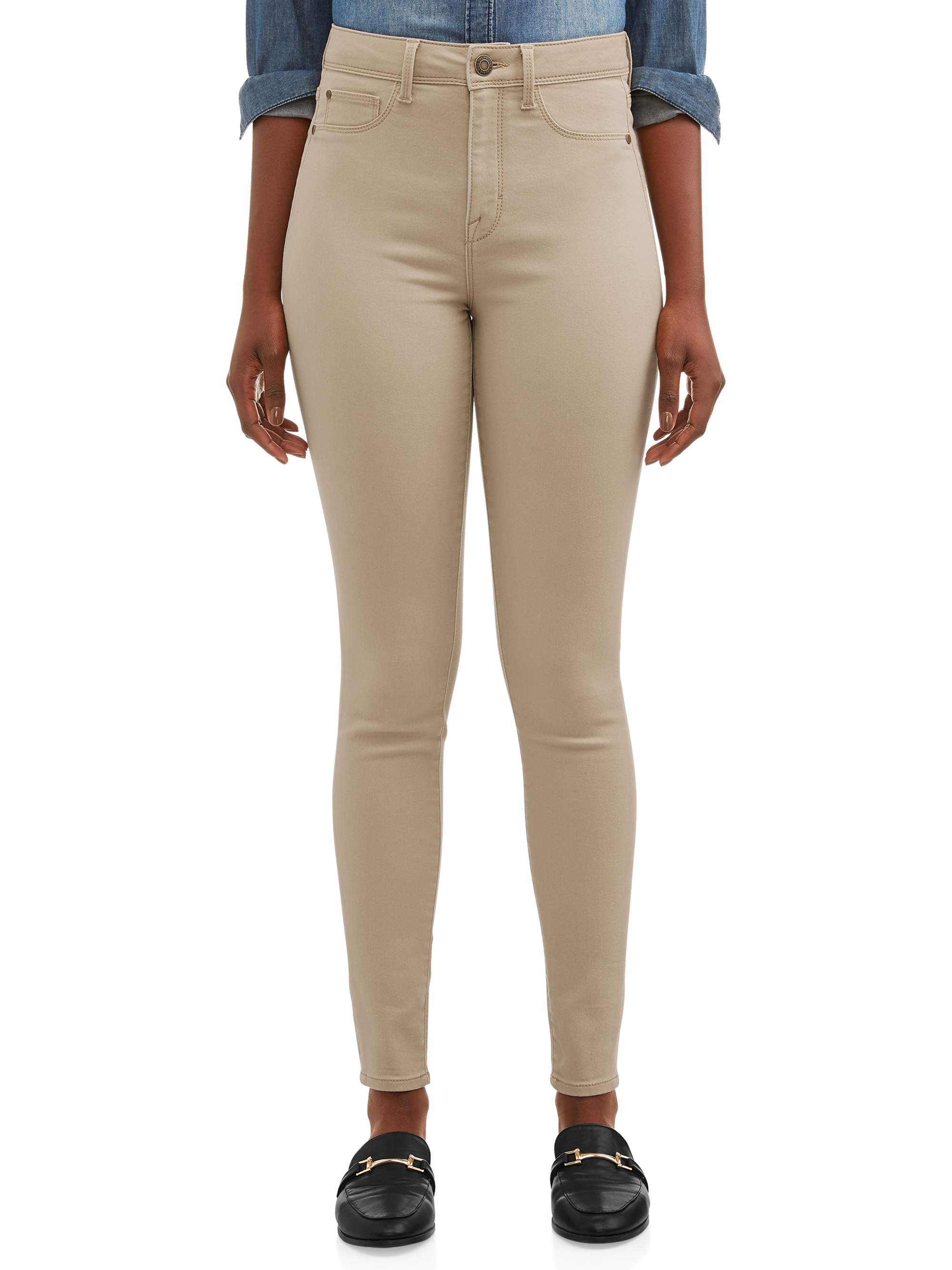 Time and Tru Women's High Rise Sculpted Jeggings - image 1 of 4