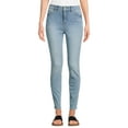 thumbnail image 1 of Time and Tru Women's High Rise Skinny Jeans, 27", 29” Inseams, Sizes 2-22, 1 of 5