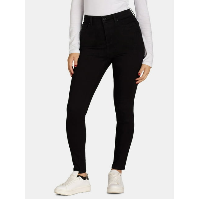 Time and Tru Women's High Rise Skinny Jeans, 27", 29” Inseams, Sizes 2-22