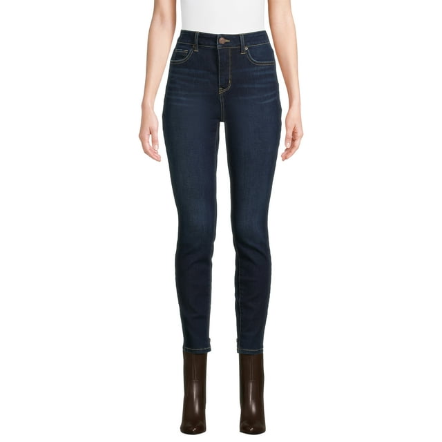 Time and Tru Women's High Rise Skinny Jeans, 27", 29” Inseams, Sizes 2-22