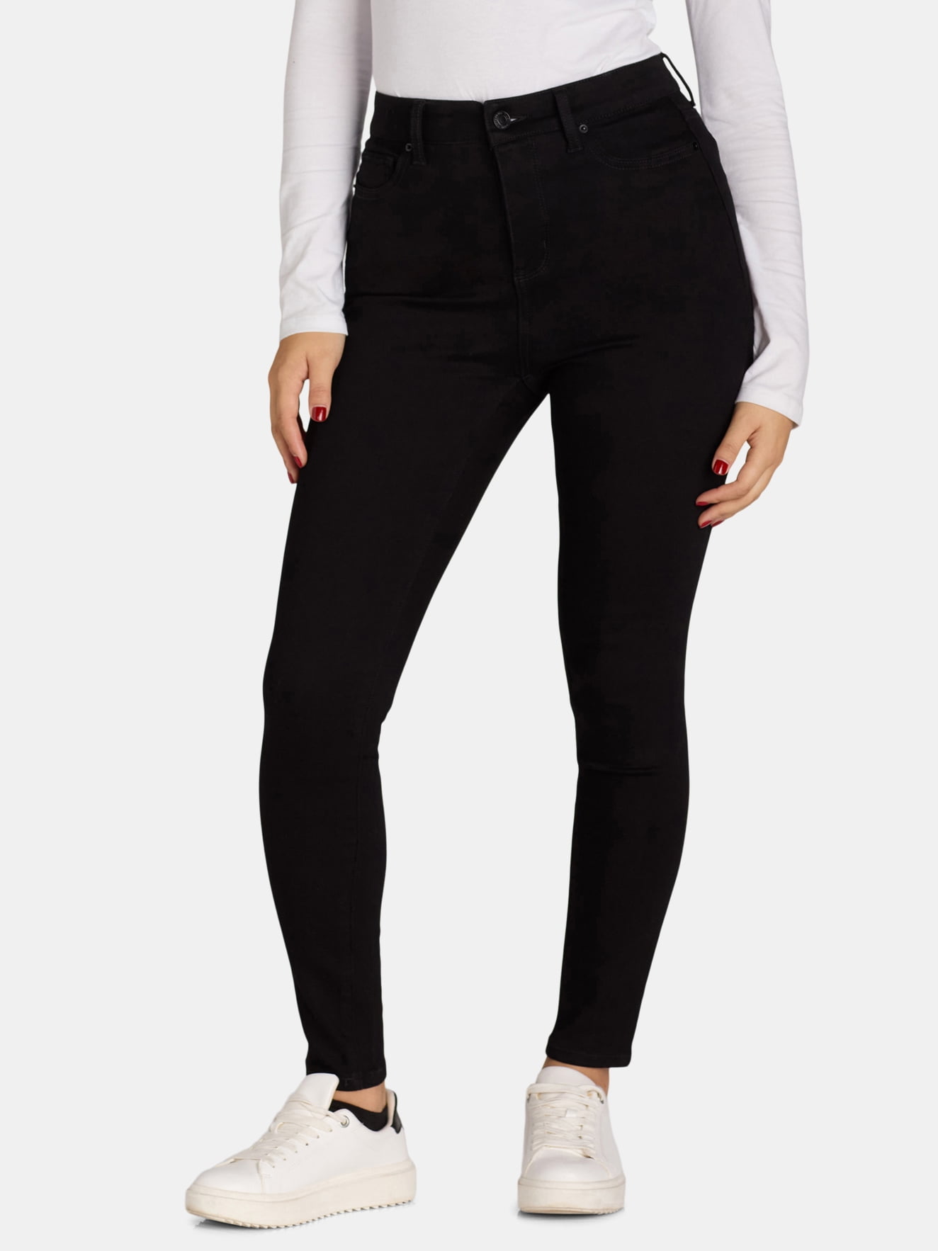 Time and Tru Women's High Rise Skinny Jeans, 27", 29” Inseams, Sizes 2-22