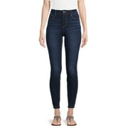 Time and Tru Women's High Rise Skinny Jeans, 29" Inseam for Regular, Sizes 2-20