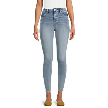Time and Tru Women's High Rise Skinny Jeans, Available in 27", 29" Inseams, Sizes 2-20
