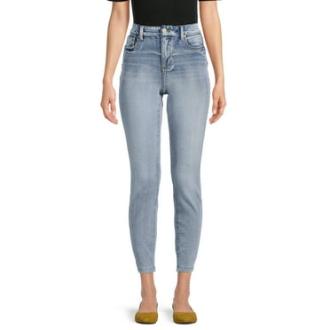 Time and Tru Women's High Rise Skinny Jeans, Available in 27", 29" Inseams, Sizes 2-20