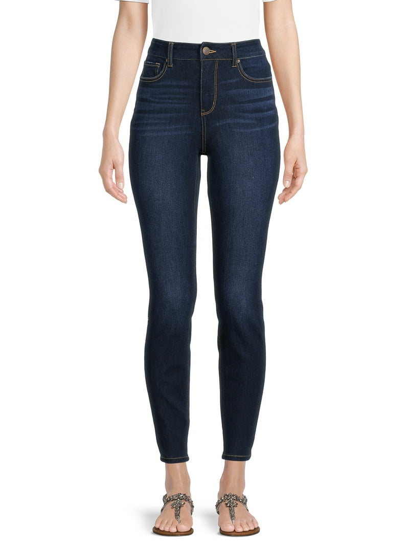 Time and Tru Women's High Rise Skinny Jeans 29-Inch Inseam Stretch