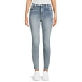 thumbnail image 1 of Time and Tru Women's High Rise Skinny Jeans, Available in 27", 29" Inseams, Sizes 2-20, 1 of 5