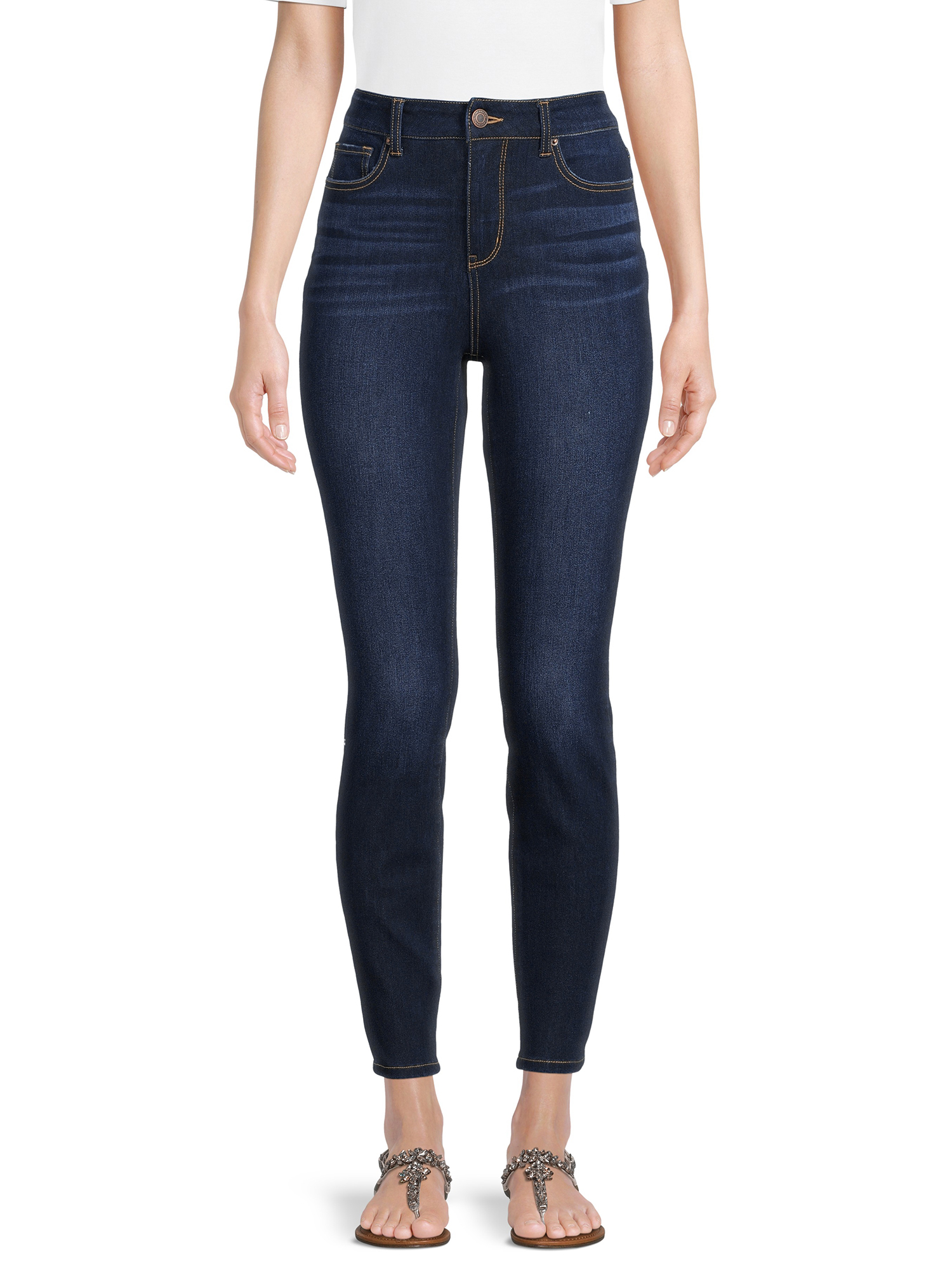 Time and Tru Women's High Rise Skinny Jeans - Walmart.com