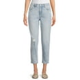 thumbnail image 1 of Time and Tru Women's High Rise Slim Boyfriend Crop Jeans, 1 of 5