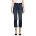 thumbnail image 1 of Time and Tru Women's High Rise Straight Crop Jean, 1 of 6