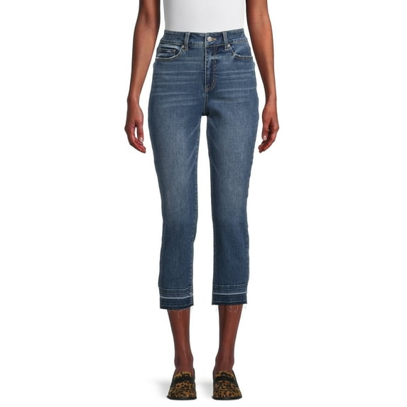 Time and Tru Women's High Rise Straight Crop Jean
