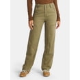 thumbnail image 1 of Time and Tru Women's High Rise Straight Jeans with Carpenter Details, 30" Inseam, Sizes 0-20, 1 of 5