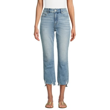Time and Tru Women's High Rise Straight Jeans, 27.5” Inseam, Sizes 4-20