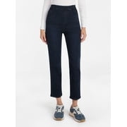 Time and Tru Women's High Rise Straight Leg Denim Jegging, 27.5" Inseam, Sizes XS-XXXL