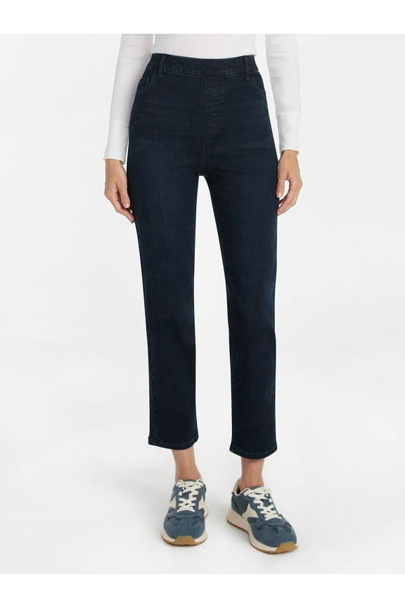 Women's High Rise Straight Leg Denim Jegging, 27.5" Inseam, Sizes XS-XXXL