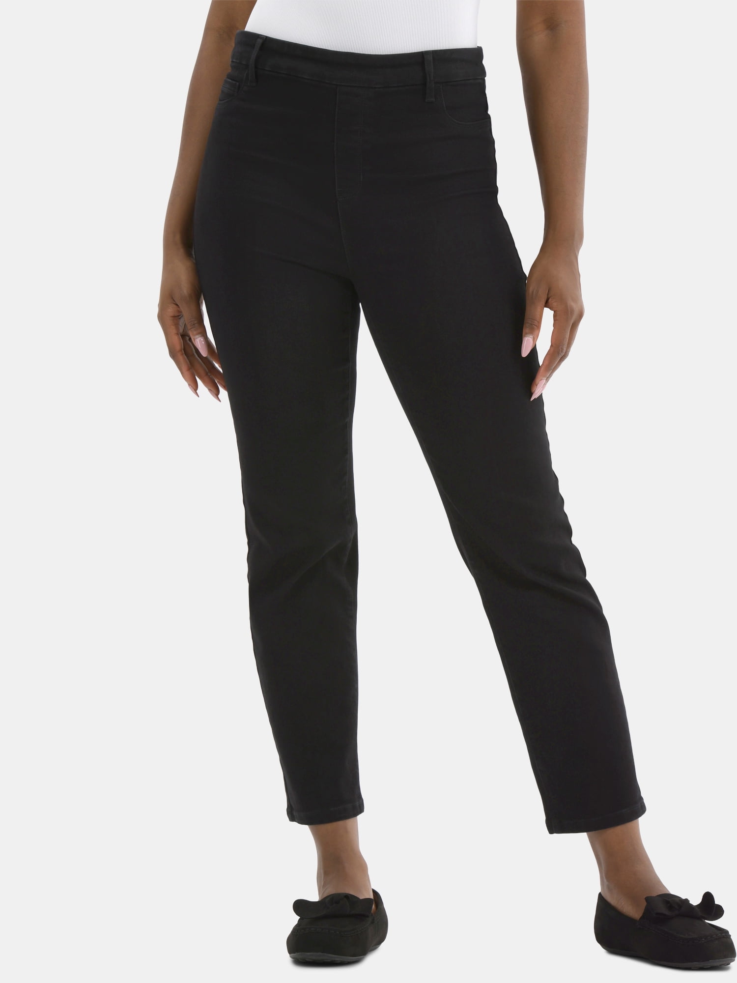 Time and Tru Women's High Rise Straight Leg Jeggings, 27.5" Inseam, Sizes XS-XXXL
