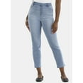 thumbnail image 1 of Time and Tru Women's High Rise Straight Leg Denim Jegging, 27.5" Inseam, Sizes XS-XXXL, 1 of 5