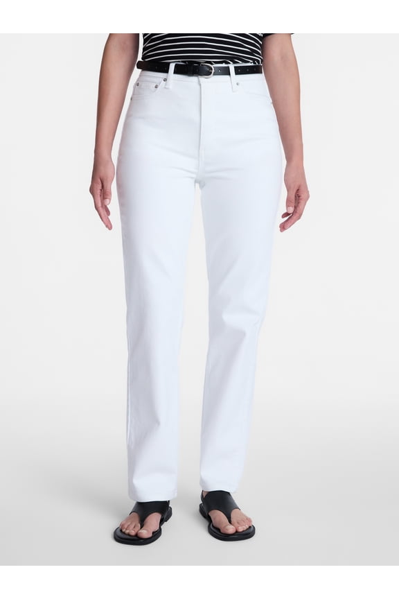 Women's High Rise Straight Leg Jeans, 30" Inseam, Sizes 0-20, 10S-16S