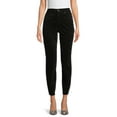 thumbnail image 1 of Time and Tru Women's High Rise Velvet Skinny Jeans, 1 of 5