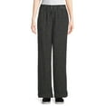 thumbnail image 1 of Time and Tru Women's High Rise Wide Leg Full Length Linen Pant, 1 of 5