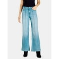 thumbnail image 1 of Time and Tru Women's High Rise Wide Leg Jean, 29", 31", 33" Inseams, Size Range 2-20, 1 of 5