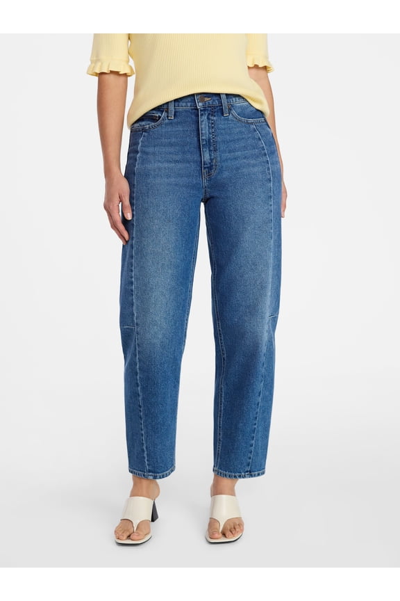 Women's Hight Rise Barrel Jean, 28" Inseam, Sizes 0-22, 0L-22L