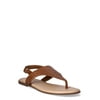 Time and Tru Women's Hooded Flat Thong Sandals, Wide Width Available