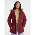 thumbnail image 1 of Time and Tru Women's and Women's Plus Hooded Anorak Jacket with Faux Fur Trim, Heavyweight, Sizes XS-2X, 1 of 6