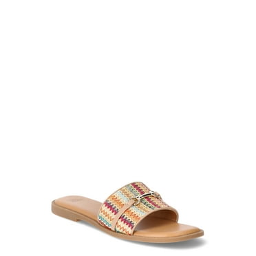 Time and Tru Women's Horsebit Hardware Slide Sandal