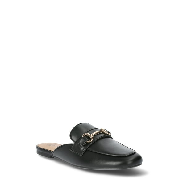 Time and Tru Women's Horsebit Slip-on Mules