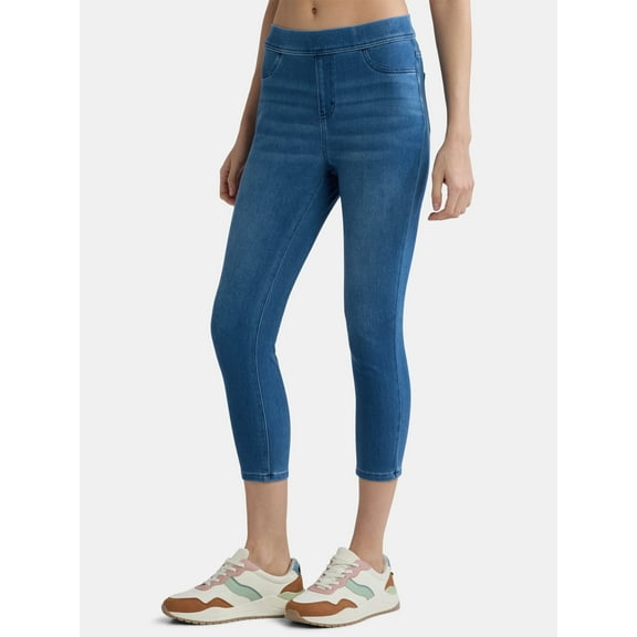 Time and Tru Women's Capri Jeggings, Sizes XS-XXXL