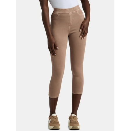 Time and Tru Women's Capri Jeggings, Sizes XS-XXXL