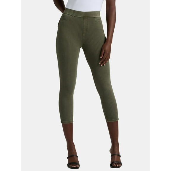 Time and Tru Women's Capri Jeggings, Sizes XS-XXXL