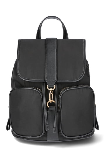 Time and Tru Black Textured Backpack large_b1796dcd-3e3a-49b3-a3e1-  main image 4